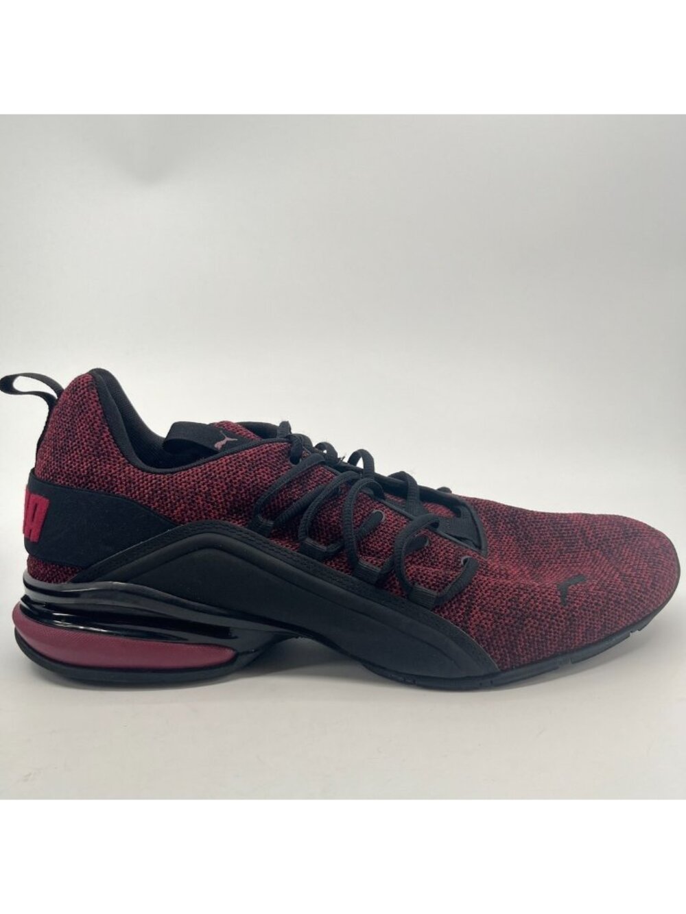 Puma Axelion Mens Size 12 Red Black Athletic Running Walking Shoes Sneakers